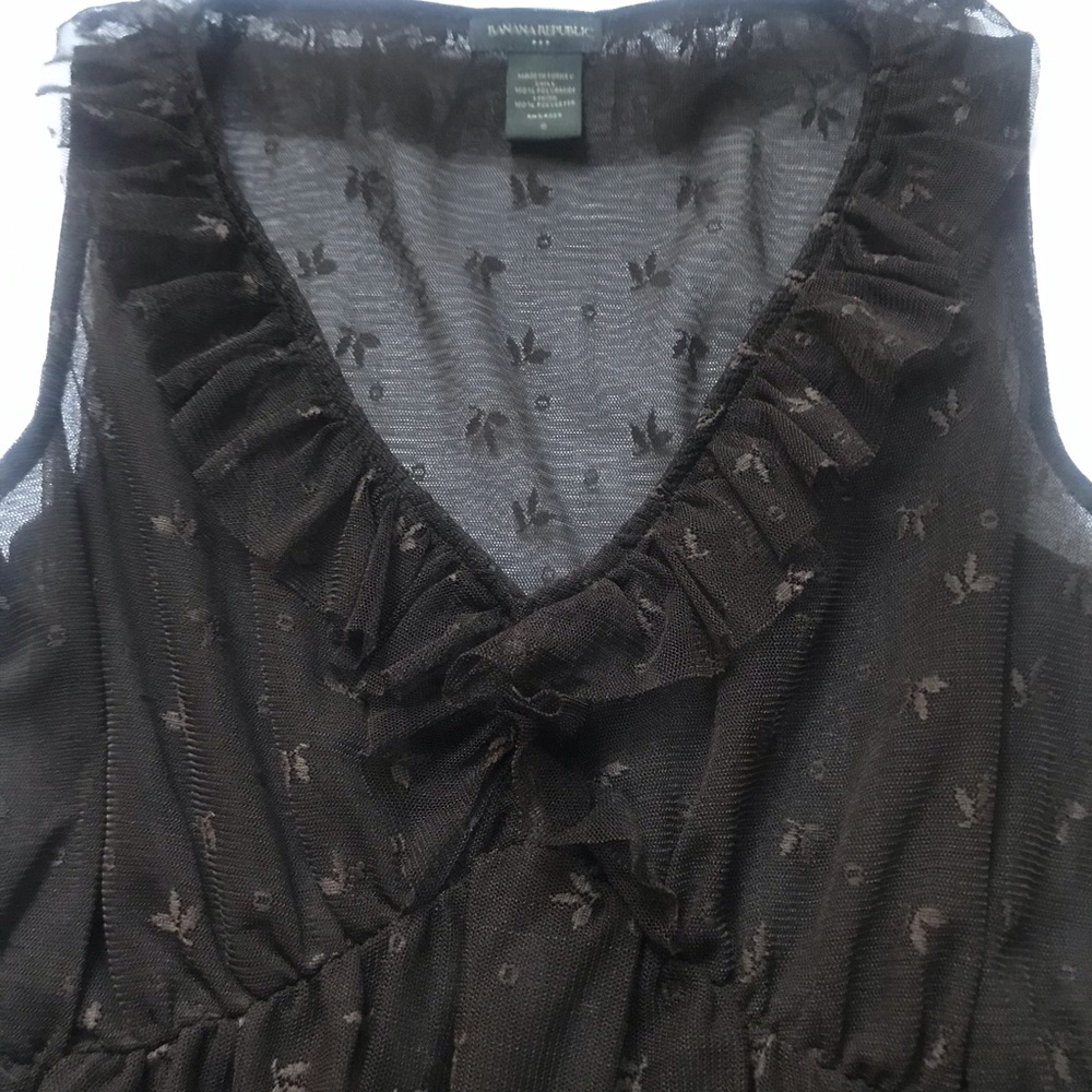 Banana Republic Brown Ruffle Sheer Top - Picture 5 of 6